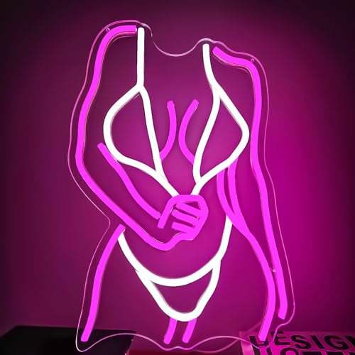 Image of Lady Neon Sign Lady Body Neon Signs for Wall Decor Dimmable Neon LED Signs for Man cave Sexy Girl Women Body Neon Light Sign for Club Bar Home Birthday Party Gifts