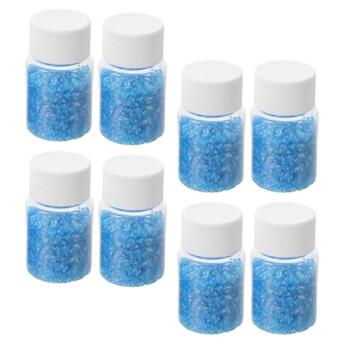 UTHCLO Ghiaia di Vetro Frantumata Blu 8 Pezzi 30g per Decorazioni Fai da Te, Pezzi di Vetro Irregolari per Riempitivo Vasi e Acquari, Materiale Artigianale Multifunzione per Piante e