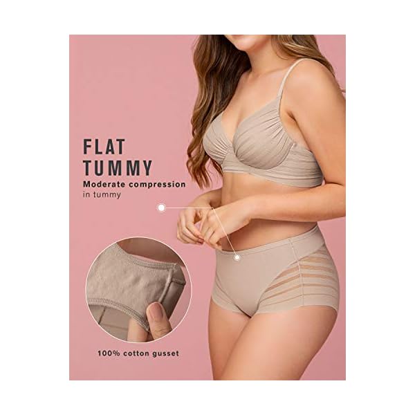 Leonisa-everyday-tummy-control-thong-for-women-Butt-lifter-effect-underwear Leonisa Women's No Show Invisible Comfy Tummy Control Classic Panty,Nude,X-Large,X-Large,Nude
