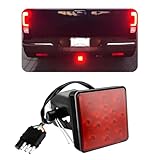 KVAEY 15 LED Brake Light Trailer Hitch Cover, Super Bright Brake Driving Lamp for 2
