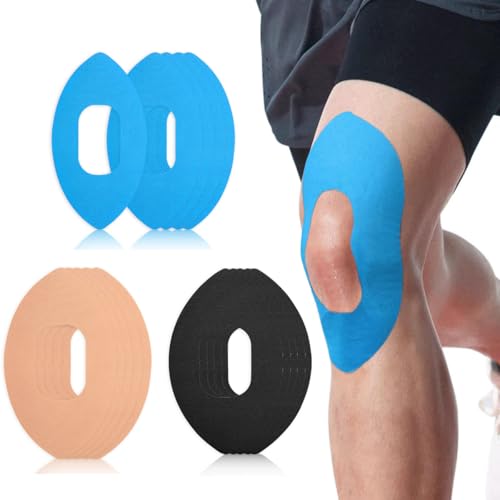 BWOOOWE 15 Piezas Cinta Kinesiológica Rodilla Deportivo Precortada Kinesiotape Vendaje Neuromuscular Esparadrapo Soporte Rotuliano para Estabilidad de la Rodilla
