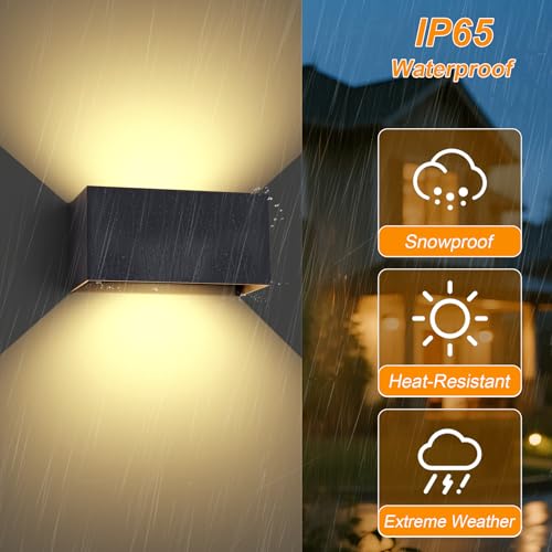 Applique murale extérieure 12W 3000K étanche IP65 avec diffuseur ajustable - 5