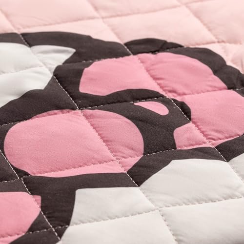 Edredón Hello Kitty individual de microfibra con rayas rosas 6