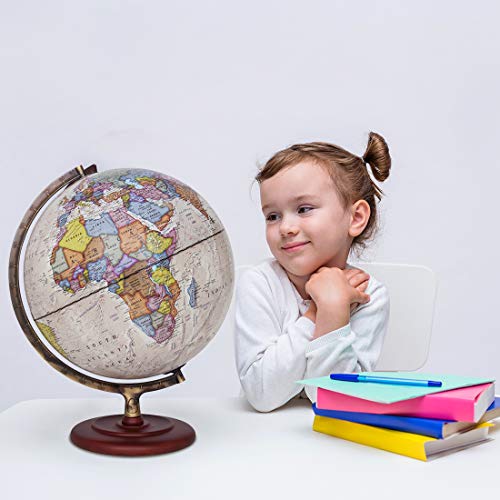 Waypoint Geographic Ambassador Globe, 12" Antique Oceans World Globe, Up-To-Date Globe, Reference Globe For Home And Office Décor #TOP5