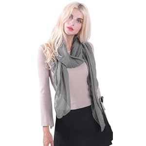 MissShorthair Womens Solid Color Scarfs Long Lightweight Scarf for Women Large Sheer Wrap Shawl