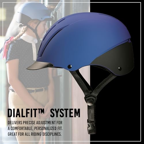 Troxel Spirit Full Coverage Horse Riding Helmet, Low-Profile & Adjustable, Safety Horseback Riding Gear, Small (6-1/2 - 6-7/8), Periwinkle Duratec by Troxel - Image 4