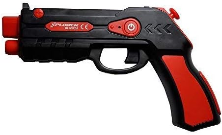 Xplorer Blaster Augmented Reality AR Game Gun with Bluetooth for IOS and Android Smartphones (Black&Red)