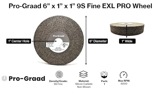 exl pro convolute deburring polishing wheel - 634 x 134 x 134 9s fine silicon carbide - professional grade - metal deburring finishing and polishing wheel - 94905-1 pack