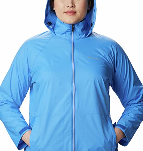Columbia – Jaqueta de chuva feminina impermeável ajustável Switchback II, Harbor Blue, M