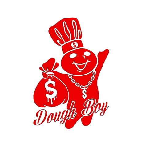 Image of Dough boy Money Bags Decal Sticker, Multiple Sizes and Colors (Red, 10x7 inches)