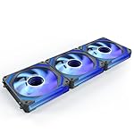 AsiaHorse COSMIQ 120mm Case Fan, Infinity Mirror FDB Reverse Fan with 5V 3-PIN Connector and Small Controller, 2000 RPM and 68.5CFM,Unit Daisy Chain PWM RGB PC Fans for Cases CPU Liquid Coolers, 3Pack