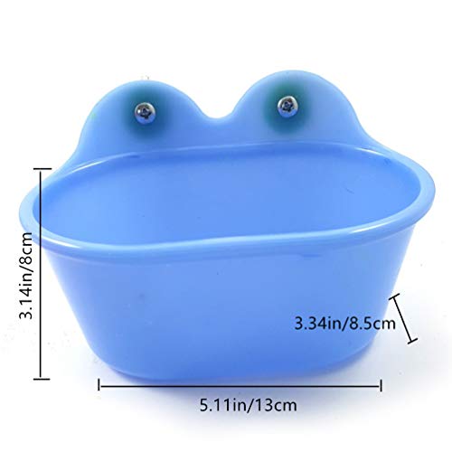 Image of Hypeety Bird Bath Tub Portable Bird Bath Small Bird Bathtub Bath Basin Parrot Supplies Bathing Tub Bath Box for Birds(Blue)
