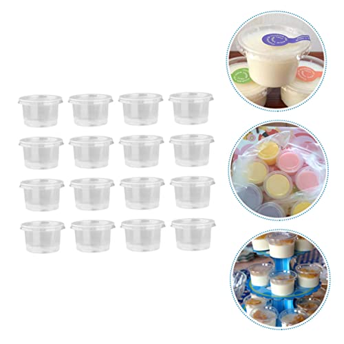 SAFIGLE 4oz Plastic Pudding Cups 50-Pack Lids Multipurpose Dessert Containers for Gelatin Yogurt and Snacks for Parties and Events - Thumbnail 5