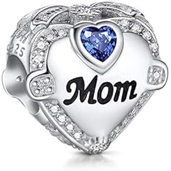 Pulsera Pandora Edicion San Valentin NINGAN I Love Mom Charm se adapta a pulseras Pandora, cuentas de plata de ley 925 para collares, feliz cumpleaños, regalo de San Valentín para mujer, esposa