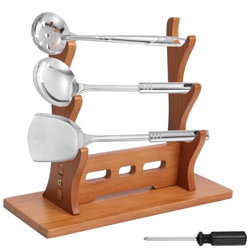 Supporto per coltello in legno da cucina in legno capacità 3/5 strati di cottura coltelli da banco posate per controsoffitto per posate da flauto(3 strati)