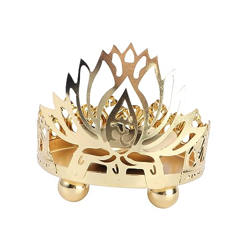 Cabilock Candle Holder Candleholder for Temple Lotus Design Candlestick Decorative Candleholder Lotus Shaped Candleholder Candlestick for Home Temple Candleholder Candle Stand