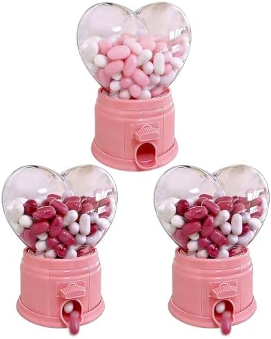 Heart Candy Dispenser - Valentine Candy Dispenser, Pink Heart Sha...