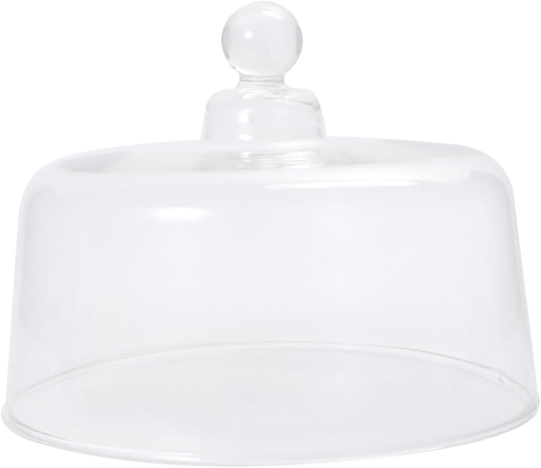 Glass Cake Dome Base 12-inch Dessert Protection Cover Food Display Cover for Cakes and Pastries for Kitchen and Parties