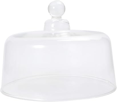 Glass Cake Dome Base 12-inch Dessert Protection Cover Food Display Cover for Cakes and Pastries for Kitchen and Parties
