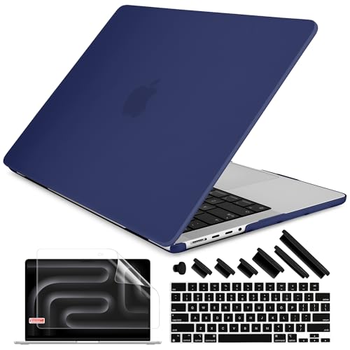 DONGKE Compatible with M5 MacBook Pro 14 inch Case M4 M3 M2 M1 2026 2024-2021 A3427 A3426 A3434 A3112 A3401 A3185 A2918 A2992 A2779 A2442 Pro Max, Plastic Hard Shell Coverr, Matte Navy Blue by DONGKE - Used condition - US$9.78