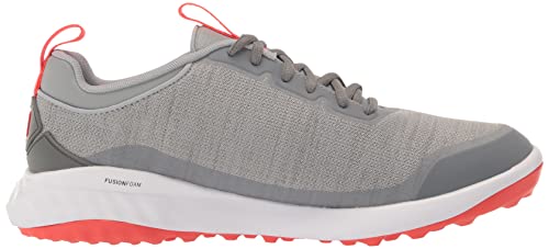 Puma Golf Men's Fusion Pro Golf Shoe, Quarry-Puma Silver-Red Blast, 10.5 #TOP5
