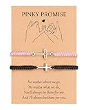 VU100 Matching Bracelets for Couples Bracelets Gifts for Girlfriend Boyfriend Long Distance Relationship Gifts Matching Cross Bracelets Present for Birthday Anniversary Christmas