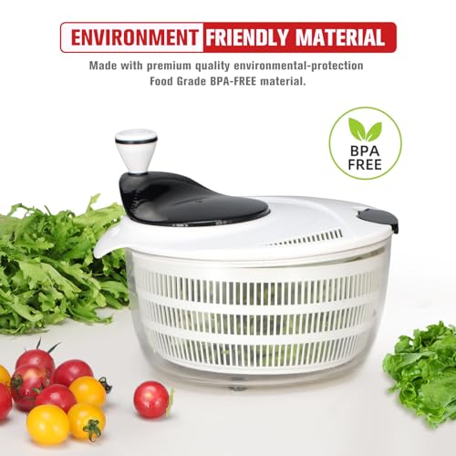 image for Smile mom Salad Spinner Large Lettuce Spinner Kitchen Gadgets, Large S