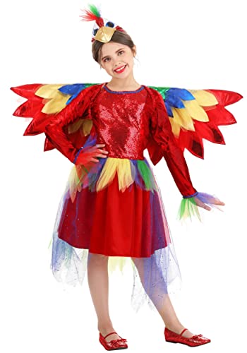 Vestido de Disfraz de Loro Tropical para Niñas