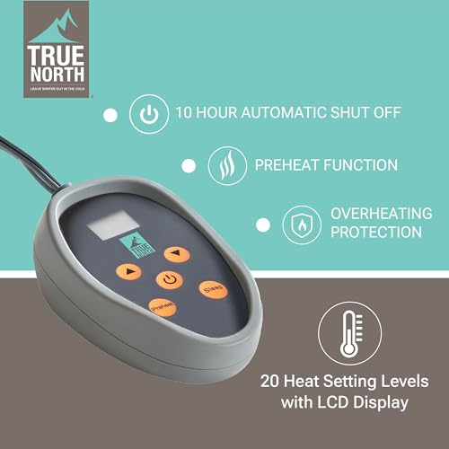 True North by Sleep Philosophy Heated Electric Blanket for Cold Weather, Fast Heating, Cozy Sherpa Heated Blanket, Auto Shut Off, Virtually Zero EMF, 20 Heat Settings, UL Certified, King Ivory by Sleep Philosophy - Image 9
