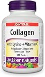 Webber Naturals Collagen with Lysine and Vitamin C, 120 Tablets, Helps Support Joints, Muscles, and Skin