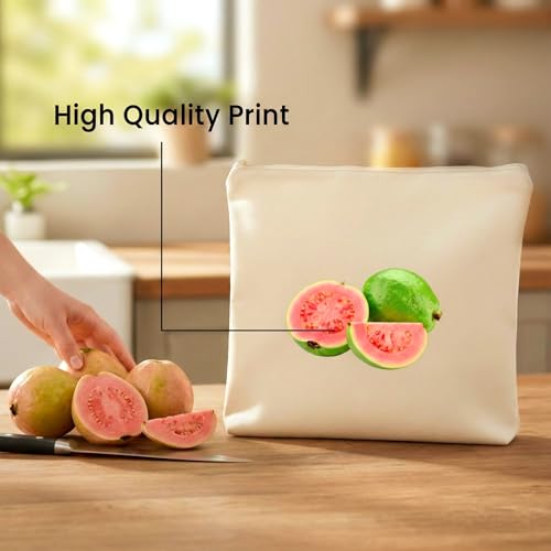 Image of 100% Cotton Reusable Fruit Vegetable Bags for Fridge | Eco-friendly Storage Bags for Kitchen Organizer | 10 Pcs | Washable Breathable Zipper Cloth Bags for Fruits Vegetables | Fruit Vegetable Bag