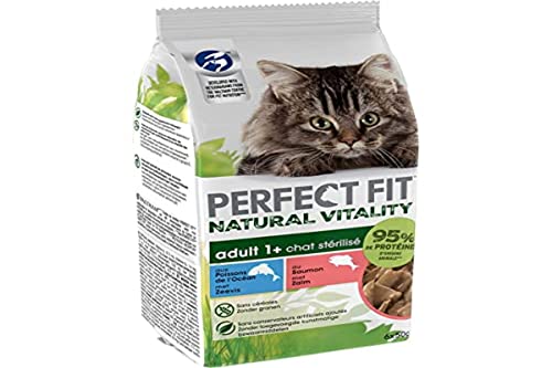 Produktbild von PERFECT FIT Natural Vitality Nassfutter für adulte Katzen mit Meeresfisch und Lachs - 12 x 50 g