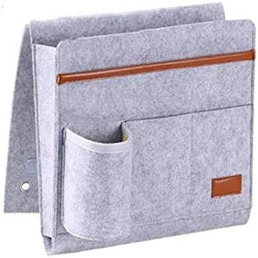 Poche De Rangement Pour Lit - Suspendue, Coton/Lin - 35x12x20cm - Organisateur Pour Livres, Téléphone, Jouets