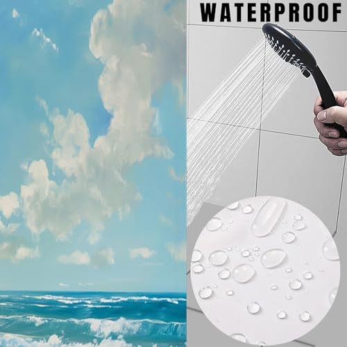 Rideau de douche en tissu polyester de qualité supérieure 180x200 cm - 6
