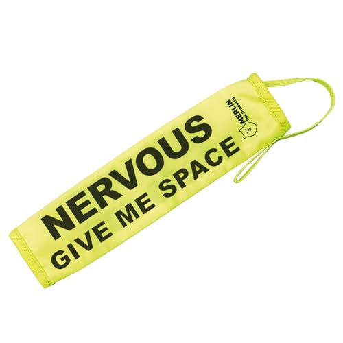 Nervous Anxious Dog Lead Sleeve Sign Give Me Space Neon Hi Vis Reactive Dog Leash Slip Cover Reactive Awareness Yellow Warning Pet Training Leads Rescue Dogs Accessories By Merlin Pet Products