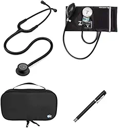 Kit Estetoscópio Classic lll Black edition + Case + Lanterna + Esfigmo