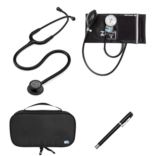 Kit Estetoscópio Littmann Classic lll Black edition + Case + Lanterna + Esfigmo
