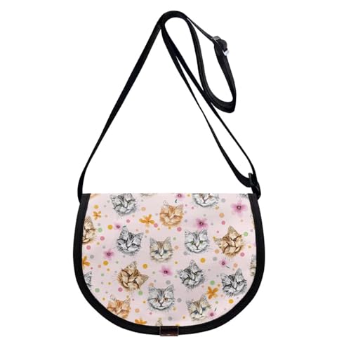 Cozeyat Cute Cat Kids Crossbody Bag for Girls 8-12 Teens Small Crossbody Purse Lightweight Shoulder Messenegr Bags Cross Body Bag Handbag Storgae Pouch Holiday Outdoor Shopping2