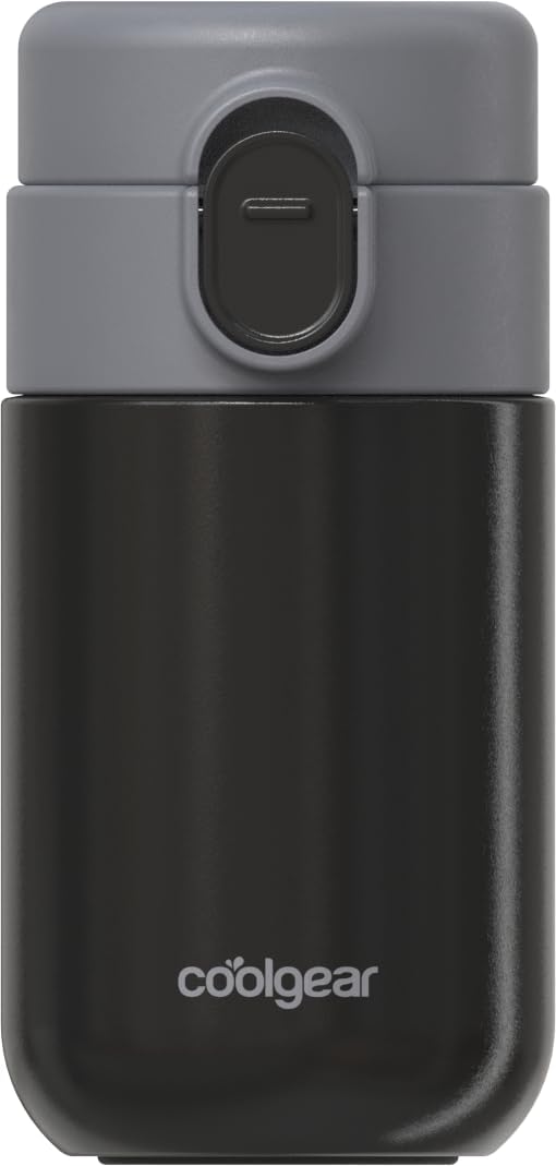 COOL GEAR 2-Pack 8 oz Purse Bottle Stainless Steel Water Bottle, Compact Mini Bottle with Flip Top Lid, BPA-Free, Leak-Resistant, Small Water Bottle for Purse, Travel, On-the-Go (PINK/BLACK) image 4