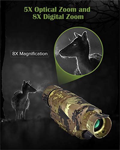 image for BOBLOV 32GB Night Vision Monocular, Infrared Night Vision Camcorder, D