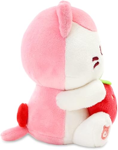 Miniatura 2 de Anirollz Kittiroll de peluche pequeño de 6 pulgadas con peluche suave y blando de fresa (Kittiroll)
