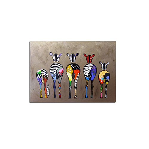 Fgyhtyjuu Extracto de la Cebra óleo de la Historieta Colorida Pintura de la Pared Decorativos Cuadros Lienzos Sin enmarcada de Dibujo al óleo Impresiones