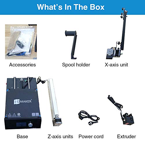 JGMAKER Magic Upgraded 3D Printer DIY Kits Fast Assemble Open Source with Metal Base Resume Printing Filament Sensor Function 8.66x8.66x9.4inch ABS PLA 3D Filament DIY Lover Home School Use