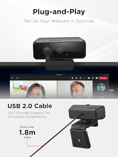 Cámara web Lenovo 310 Full HD USB Micrófono Doble 85° Clip - vue 8