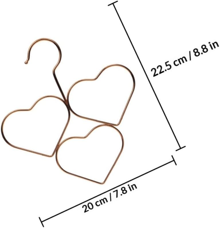 4 Pcs Heart Scarf Hanger Iron Heart Shape Closet Organizer