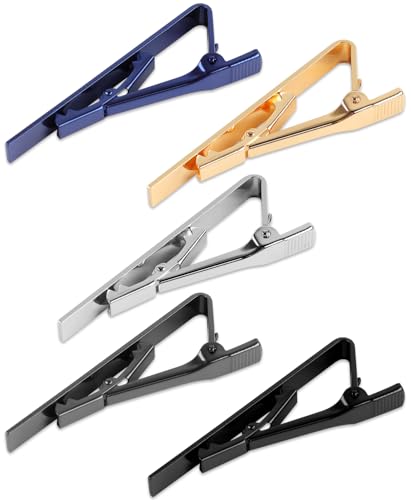 vivinin 5P Tie Clips For Men, 5 Different Classic Tie Bar, Stainless Steel Tie Clip For Business, Wedding, Anniversary, Father's Day Gifts and Daily Life4