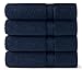 COTTON CRAFT Ultra Soft Oversized Bath Towels - 4 Pack Extra Large Bath Towels - 30x54 - Absorbent Everyday Luxury Hotel Spa Gym Shower Beach Pool Camp Dorm - 100% Cotton - Easy Care - Night Sky Navy