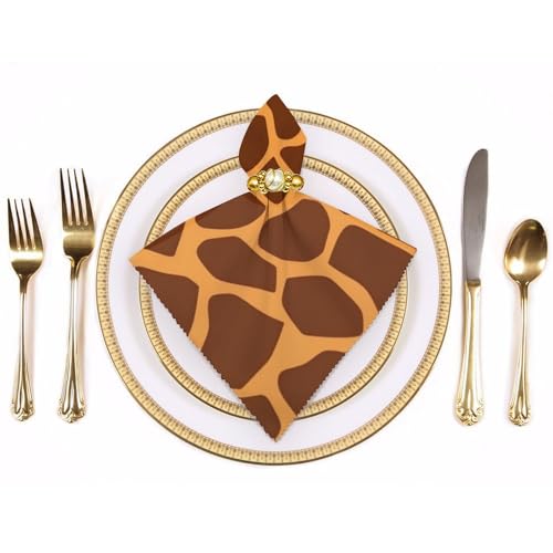 Servilletas de Tela Reutilizables con Estampado de Jirafa miniatura 3