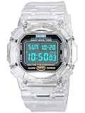 PASOY Women Outdoor Sports Swim Watches Digital Multi-Function Alarm Stopwatch Countdown Backlight Girls Waterproof Watch White
