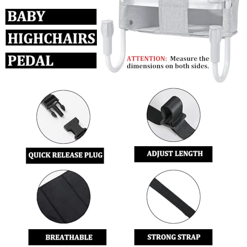 Image of Baby Footrest, Adjustable Baby Highchairs Pedal Baby Clip-On Table Chair Toddler Footrest for Hook-On Table Chair Footrest Compatible with Inglesina Fast Table Chair